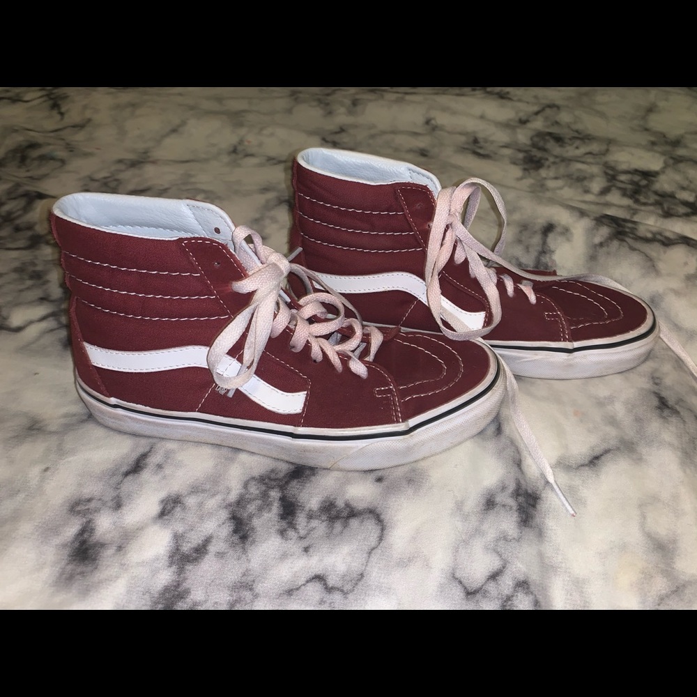 Dark red vans